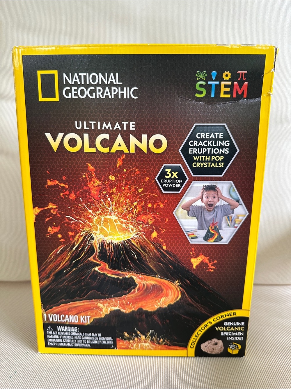 National Geographic Volcano Activity Kit - Yellow/Orange/Black